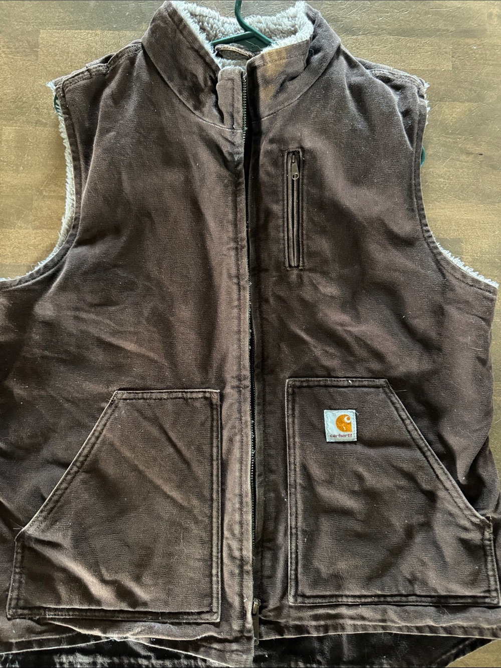 Carhartt Women’s Dark Brown Sherpa-Lined Vest